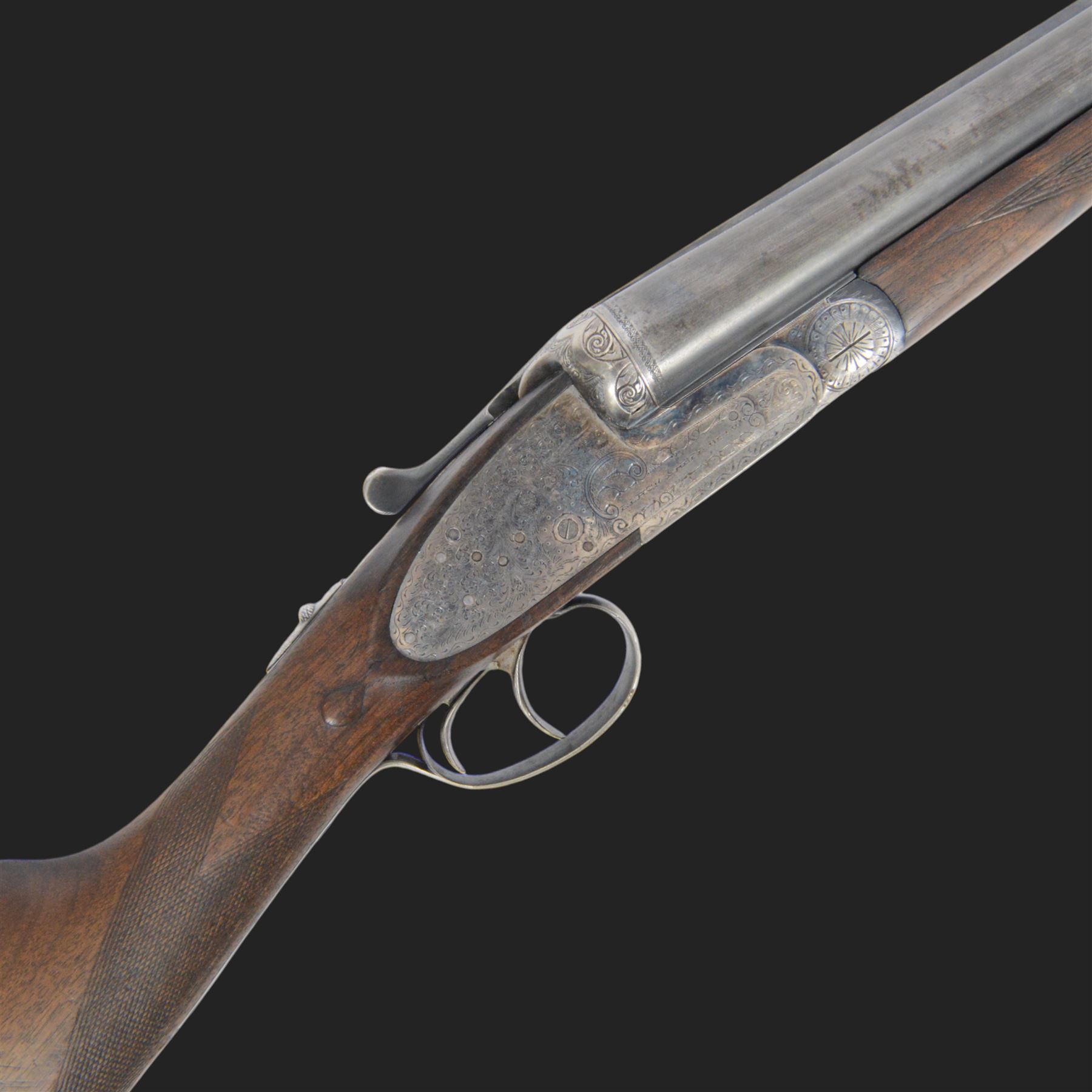 Black Sabel De Luxe, 12 bore double trigger sidelock ejector, side by side double barrel shotgun with 63cm (25