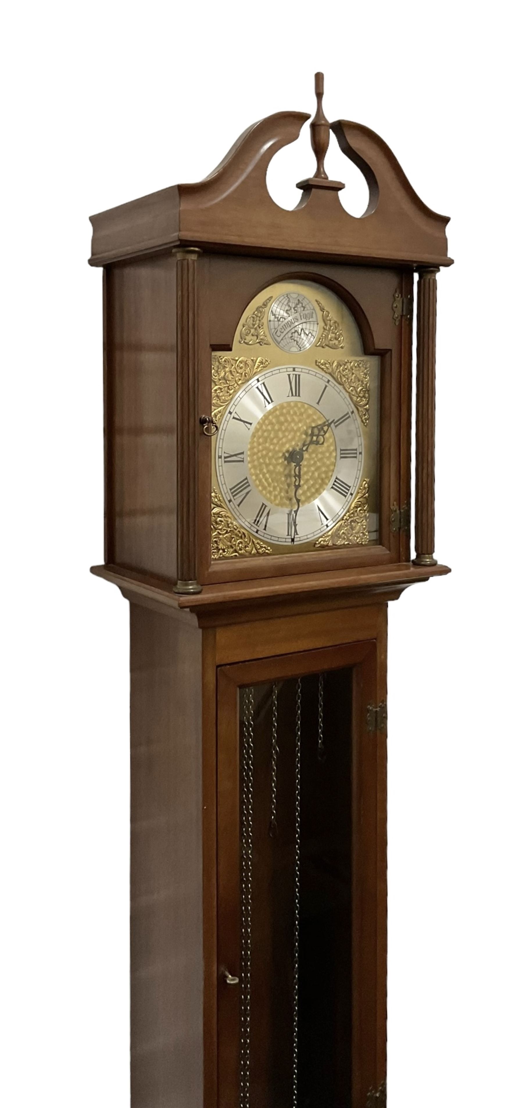 20th century mahogany granddaughter clock