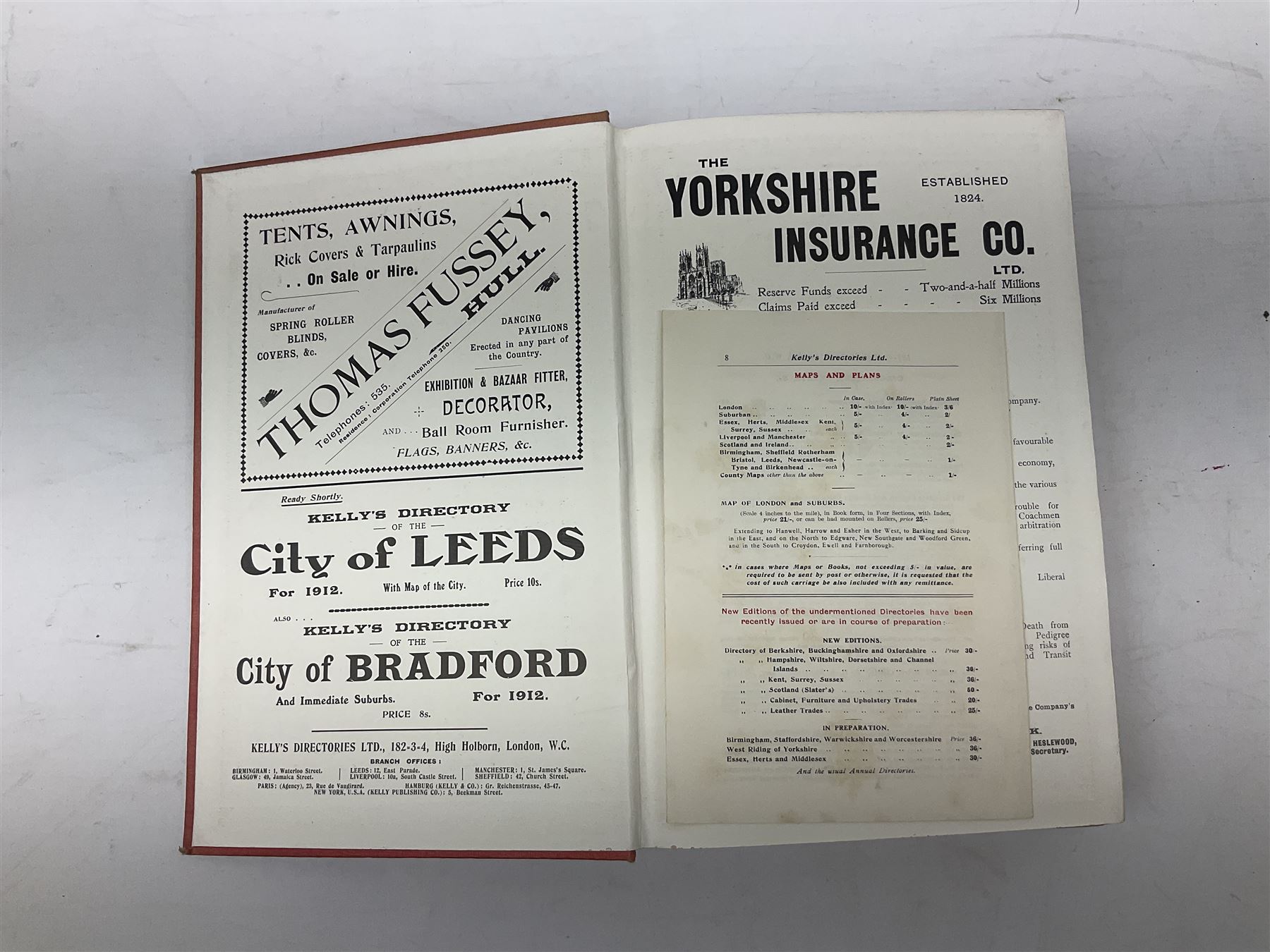 Kelly's Directory of Hull 1912, together with a Victorian family bible, (2)
