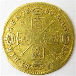  James II 1686 gold half guinea  