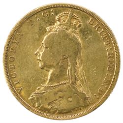 Queen Victoria 1890 gold full sovereign coin