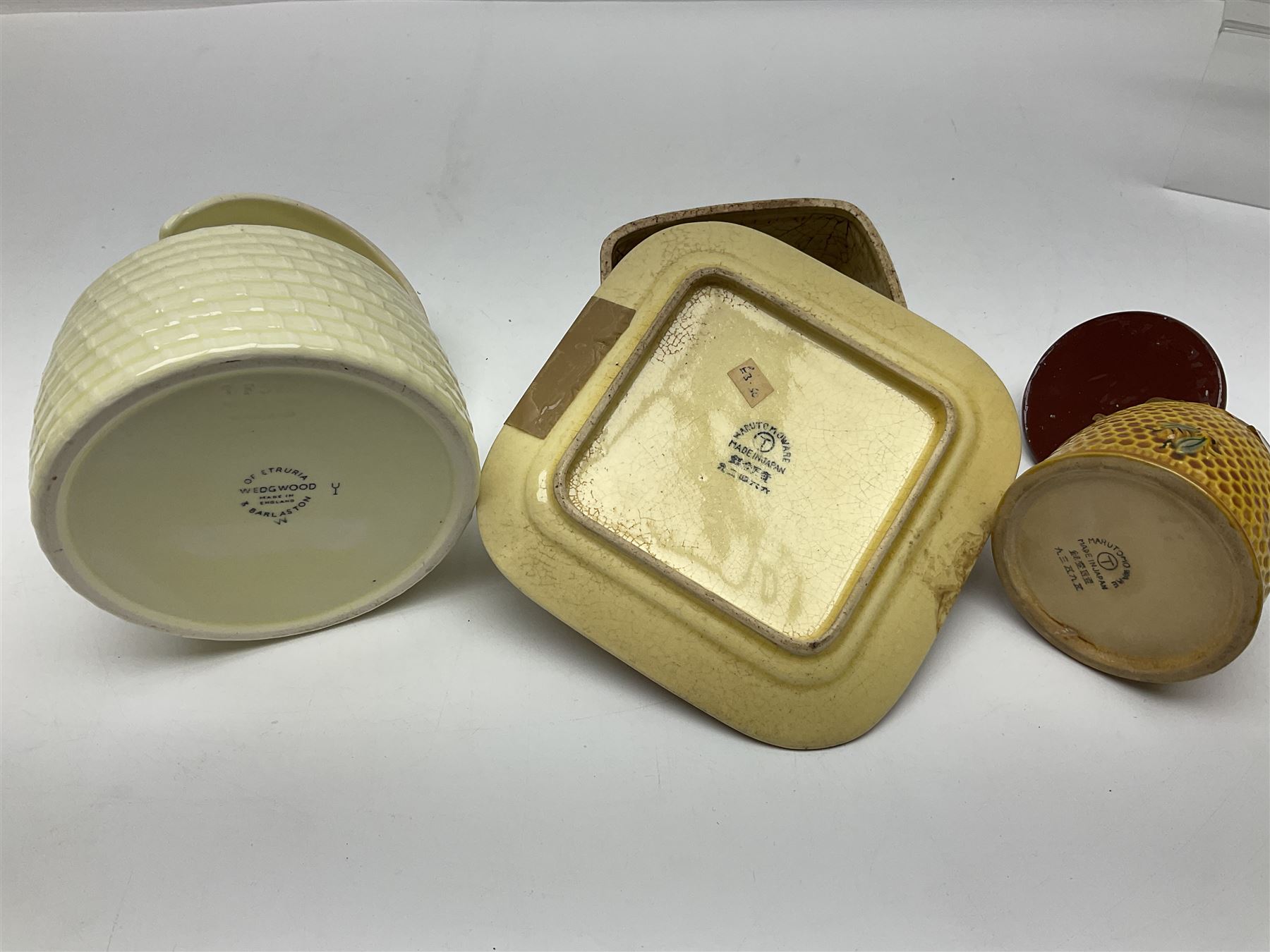 Large collection of honey pots, of various shapes, to include examples from Crown Devon, Marutomo ware, W.H Gloss, Goebel etc 