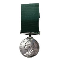 Victoria Volunteer Long Service and Good Conduct Medal, unnamed; with ribbon
