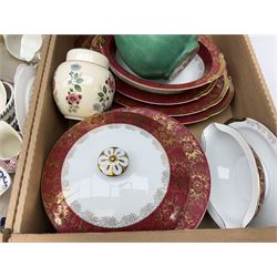 Quantity of ceramics to include Portmeirion, Coalport, Mason's ironstone, Special China tea and dinner wares, etc in four boxes