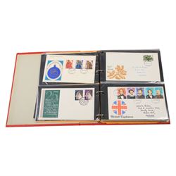 Great British and World stamps, first day covers, air mail covers, etc, in four folders and loose, in two boxes