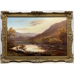 William Mellor (British 1851-1931): Rydal Water, oil on canvas signed 59cm x 90cm