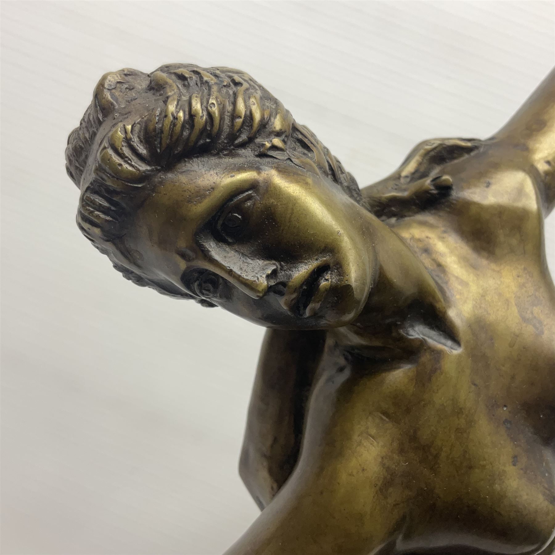 After Giambologna: Abduction of a Sabine Woman, bronze figure, on circular wooden base, H68cm