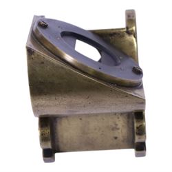 Mid 19th century brass dipleidoscope by E.J.Dent, the screw cap inscribed 'Dent's Patent Meridian Instrument 61 Strand & 34 & 35 Royal Exchange London', with 'East' engraved to on side and 'E.J.Dent Patentee 732' to the other, H8cm