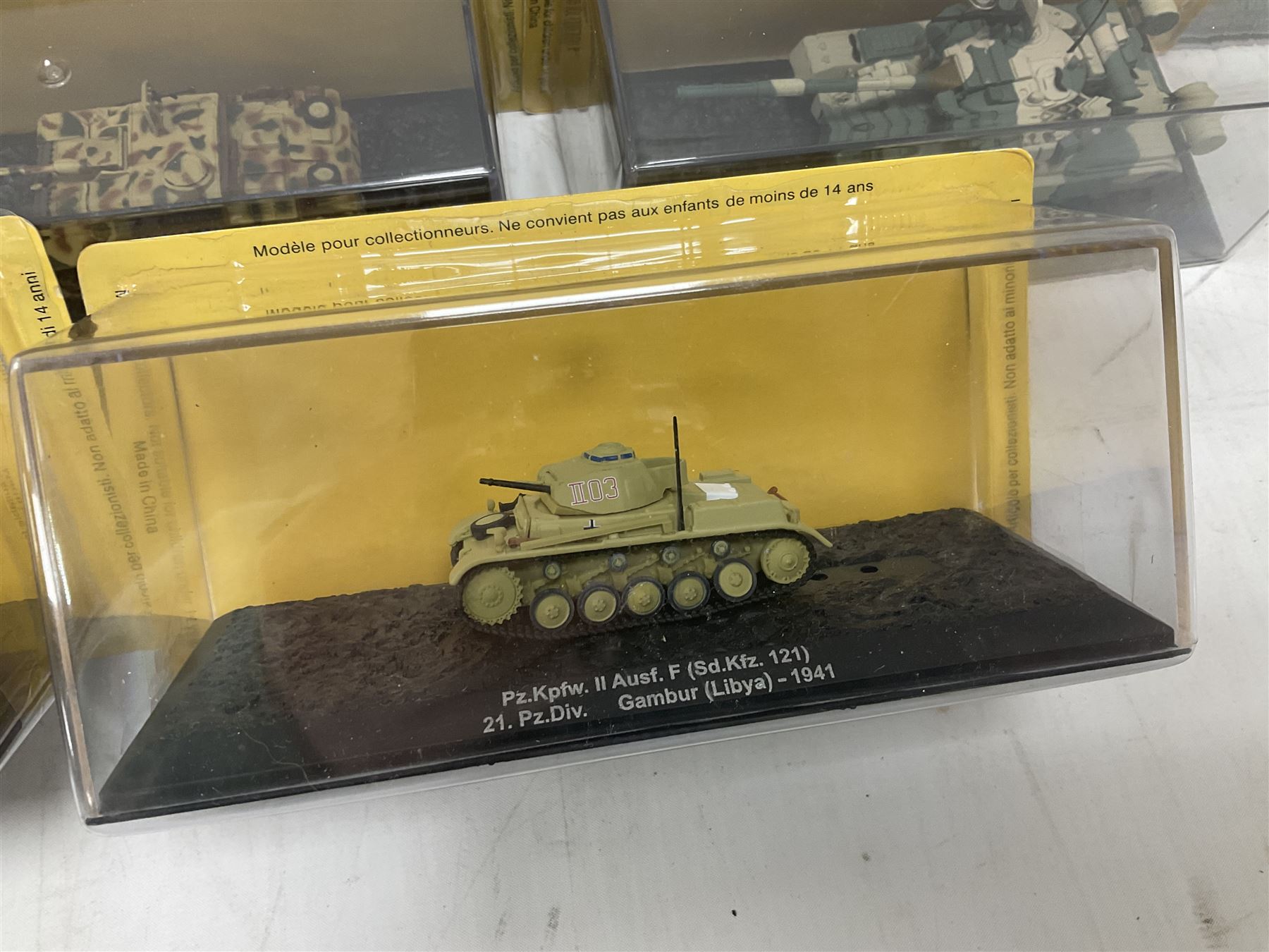 DeAgostini The Combat Tanks Collection -  forty-six periodical issued die-cast models of tanks; in plastic display cases in unopened blister packs (46)