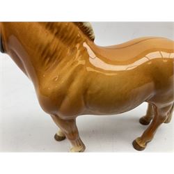 Beswick Norwegian Fjord Horse in Dun gloss, no. 2282, printed mark beneath, H16cm
