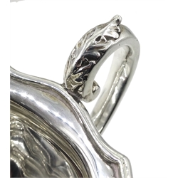 Silver three piece tea service by C W Fletcher & Son Ltd, London  1921, approx 36oz