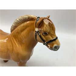 Beswick Norwegian Fjord Horse in Dun gloss, no. 2282, printed mark beneath, H16cm
