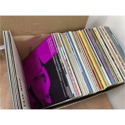 Large quantity of vinyl LPs to include Madonna, ABBA, The Carpenters etc, together with a quantity of 45rpm records, to include approx nine The Beatles The Singles Collection examples etc
