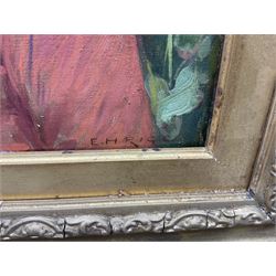 Ernest Higgins Rigg (Staithes Group 1868-1947): Young Boy in a Straw Hat, oil on canvas signed 30cm x 35cm