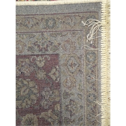  Keshan beige and red ground rug, central medallion, 300cm x 200cm  