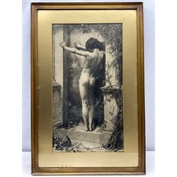 After Anna Massey Lea Merritt (American 1844-1930): 'Love Locked Out', Edwardian photogravure 53cm x 29cm