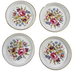 Silver plated items, including thee pairs of bottle coasters, sugar caster, Elkington jug, chamberstick etc and a Japanese Imari scalloped charger