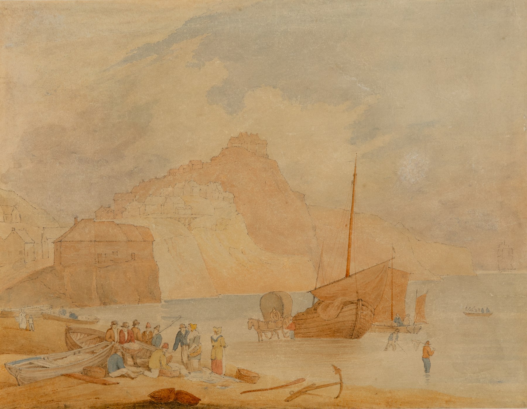 After Francis Nicholson (British 1753-1844): Robin Hood's Bay, watercolour unsigned 24cm x 31.5cm 