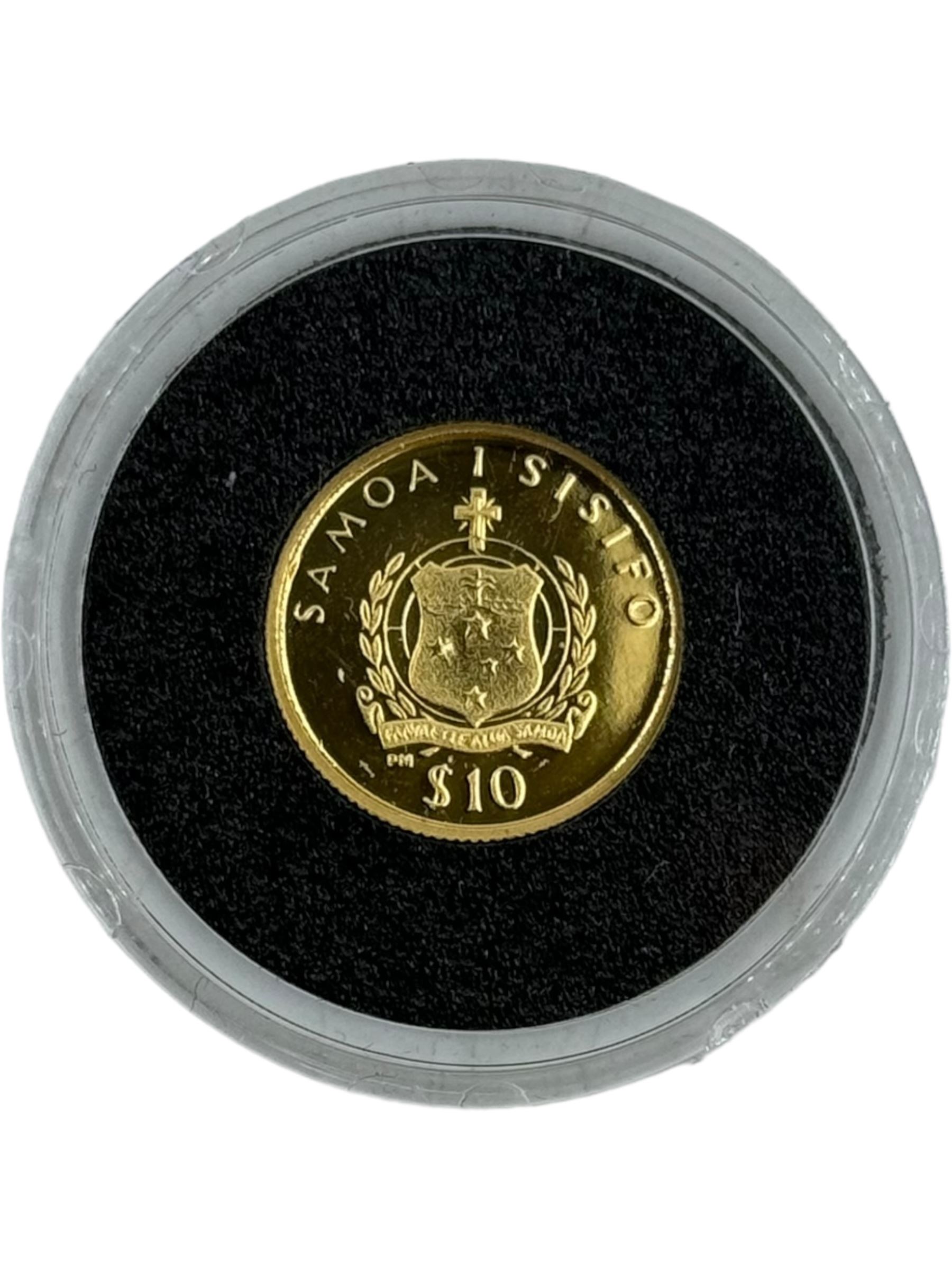 Four one twenty-fifth of an ounce 24 carat gold coins, from 'The Smallest Gold Coins of the World Collection', all with Westminster certificates (4)