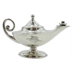 Edwardian silver novelty cigar table lig