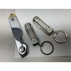 Fifteen folding/pocket knives including Swiss Army type knives with various number of blades, British army jack knife by J.H. Thompson Sheffield dated 1955 with broad arrow, promotional etc (15)