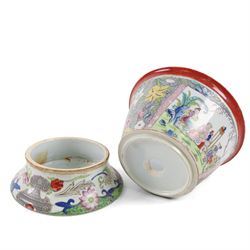 Collection of 19th century Masons ironstone ceramics, comprising cider mug, incense burner, jug and chamber pot  