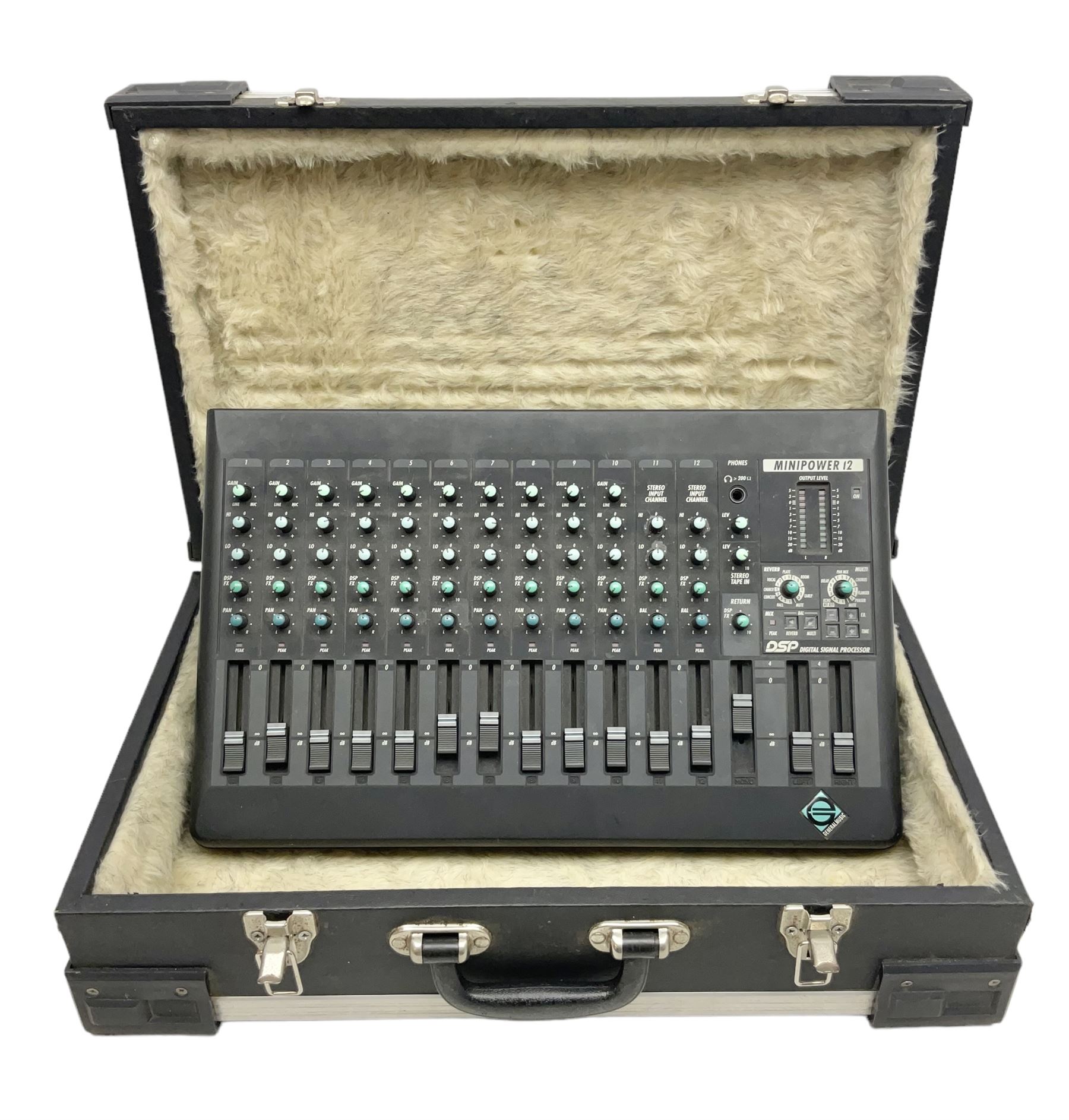 General Music Minipower 12 Digital Signal Processor, serial no.378G940061, L46cm; in fur-lined flight type case with lead