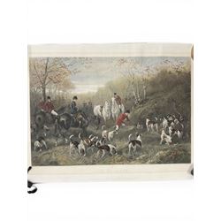 After Heywood Hardy (British 1842-1933): Run to Earth - Hunting Scene, coloured print 75.5...