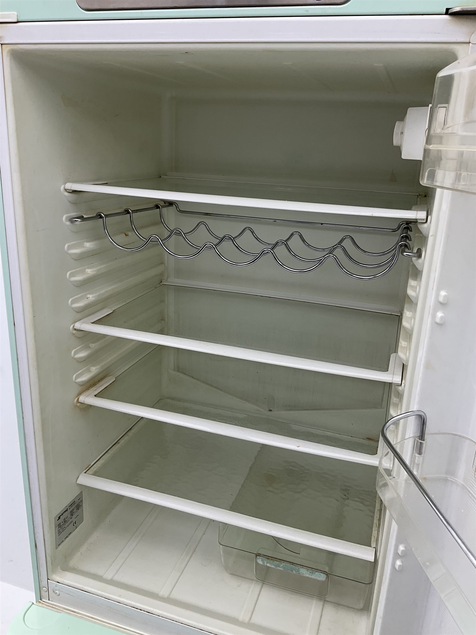 Smeg light blue finish fridge freezer, model no. S32STRP3