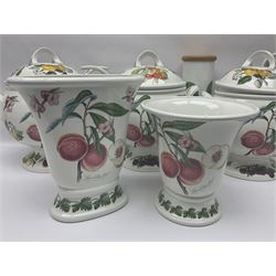Three Portmeirion soup tureens with covers and ladles, together with vases, large bowls and other Portmeirion items