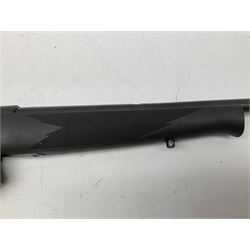 Puma Rifles Hunter bolt-action .22 Long Rifle the 36cm shortened barrel threaded for sound moderator, plastic synthetic stock, serial no.1050840 L83.5cm FIREARMS CERTIFICATE REQUIRED OR RFD