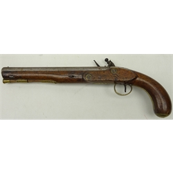  Early 19th century Irish 19 bore flintlock pistol by John Gray of Dublin, 10