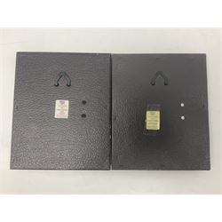 Nine Lilliput Lane framed wall plaques, including Fell View, Battleview, Catslide Cottage, Ashdown Hall and Shannon's Bank, together with three smaller circular framed Lilliput Lane plaques