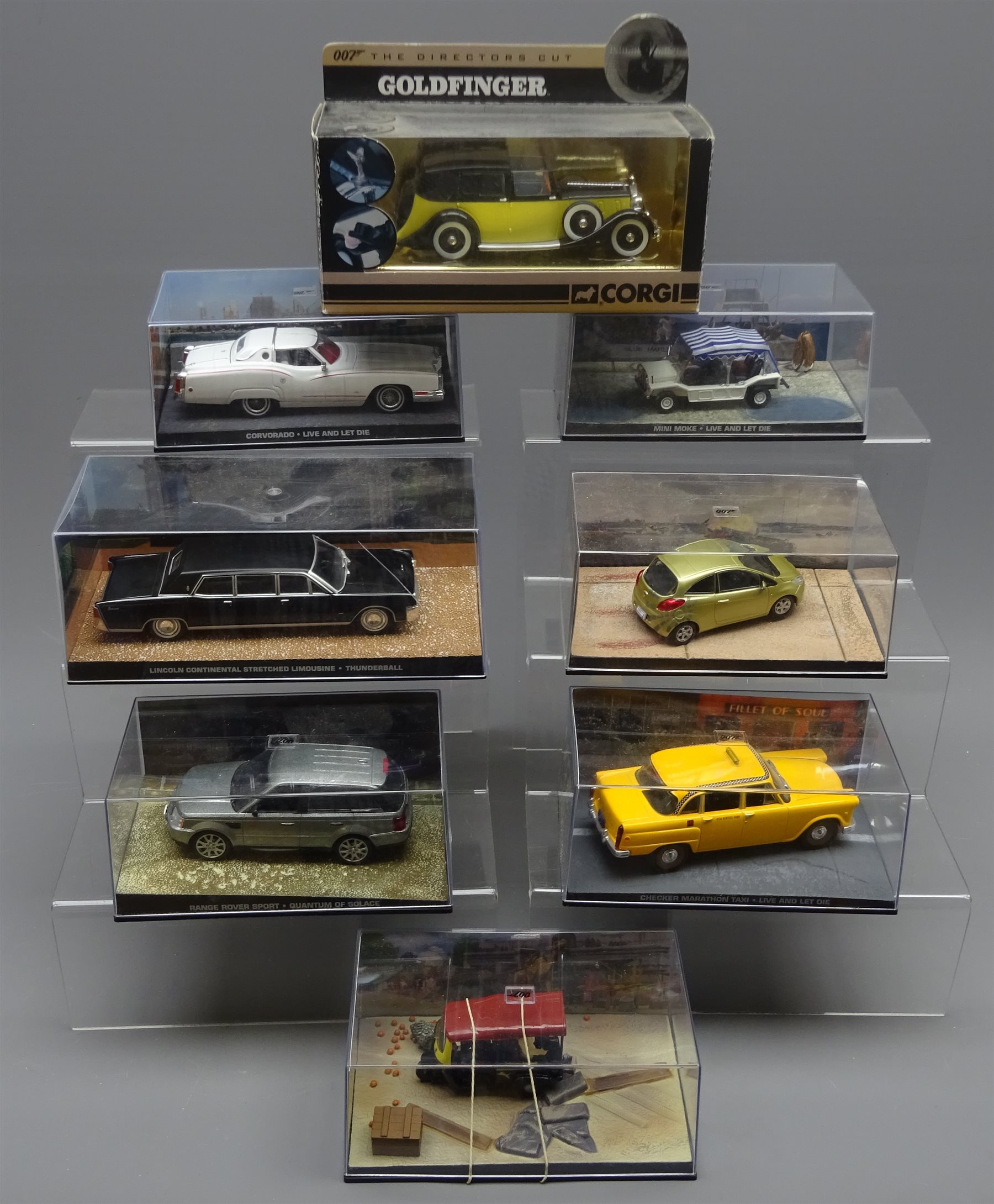 Fabbri Eaglemoss Seven Die Cast Models Of James Bond Film Vehicles Including Live And Let Die