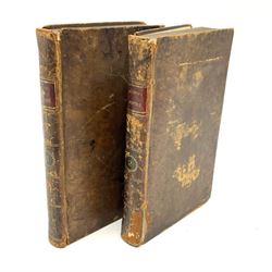 Robert Burns Poems, chiefly in the Scottish Dialect in 2 volumes, printed for T. Cadell and W. Davies London, and William Creech Edinburgh, A new edition, considerably enlarged, with a portrait in vol I bound in leather (3)