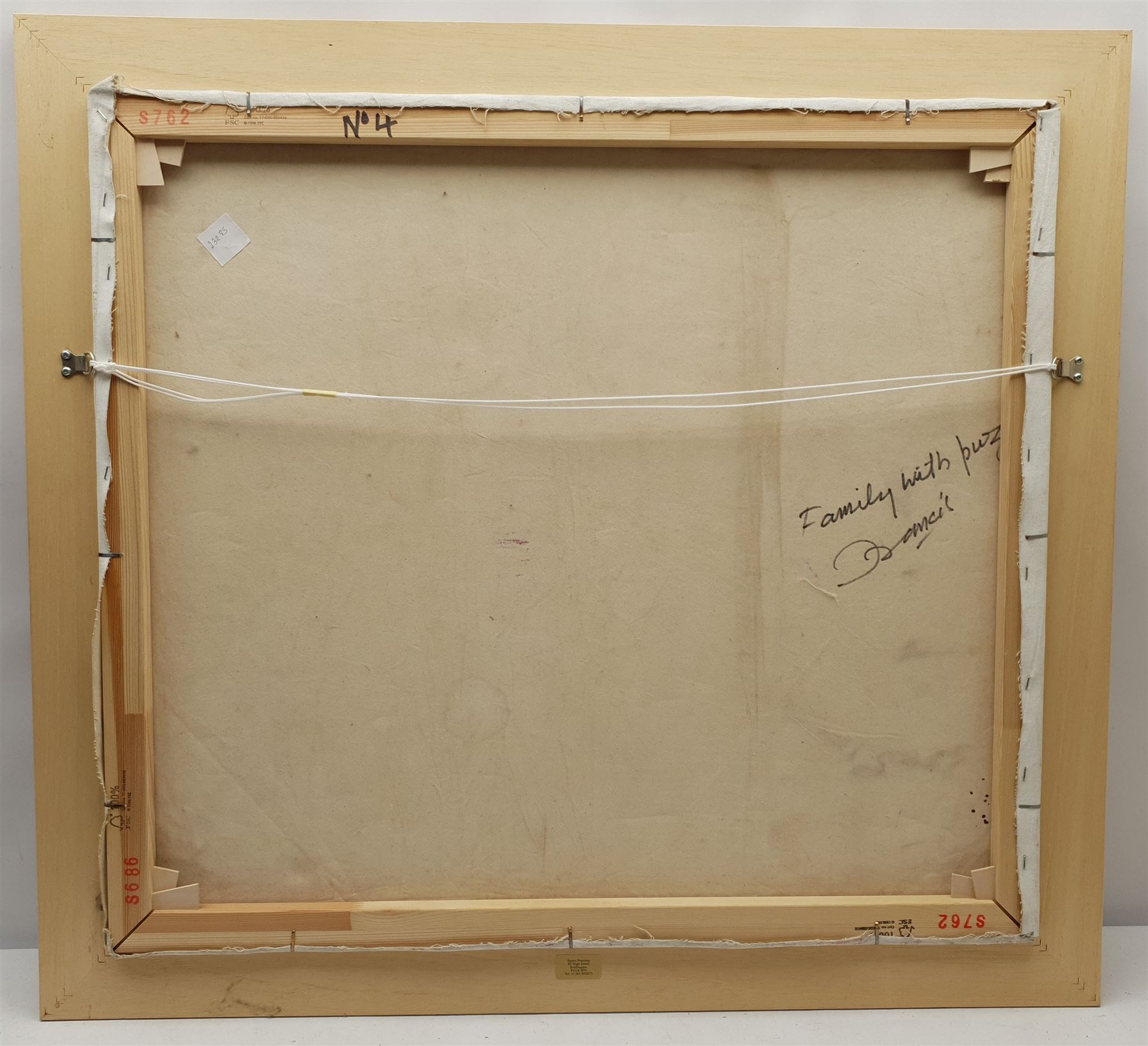 Francis Perera (Sri Lankan 1931-): 'Family with Pool', oil on sail canvas signed and dated '06, titled and signed verso 67cm x 76cm 
Notes: Perera a noted Sri Lankan artist has had many solo exhibitions both in his home country and overseas. He is a six time winner of the Presidential Award, represented Sri Lanka in Washington DC to commemorate the 50th anniversary of its independence, exhibited at the Royal Commonwealth Society in 2002, and at the 20th International Art Festival in Germany.