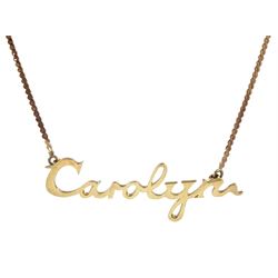 9ct gold 'Carolyn' necklace, hallmarked