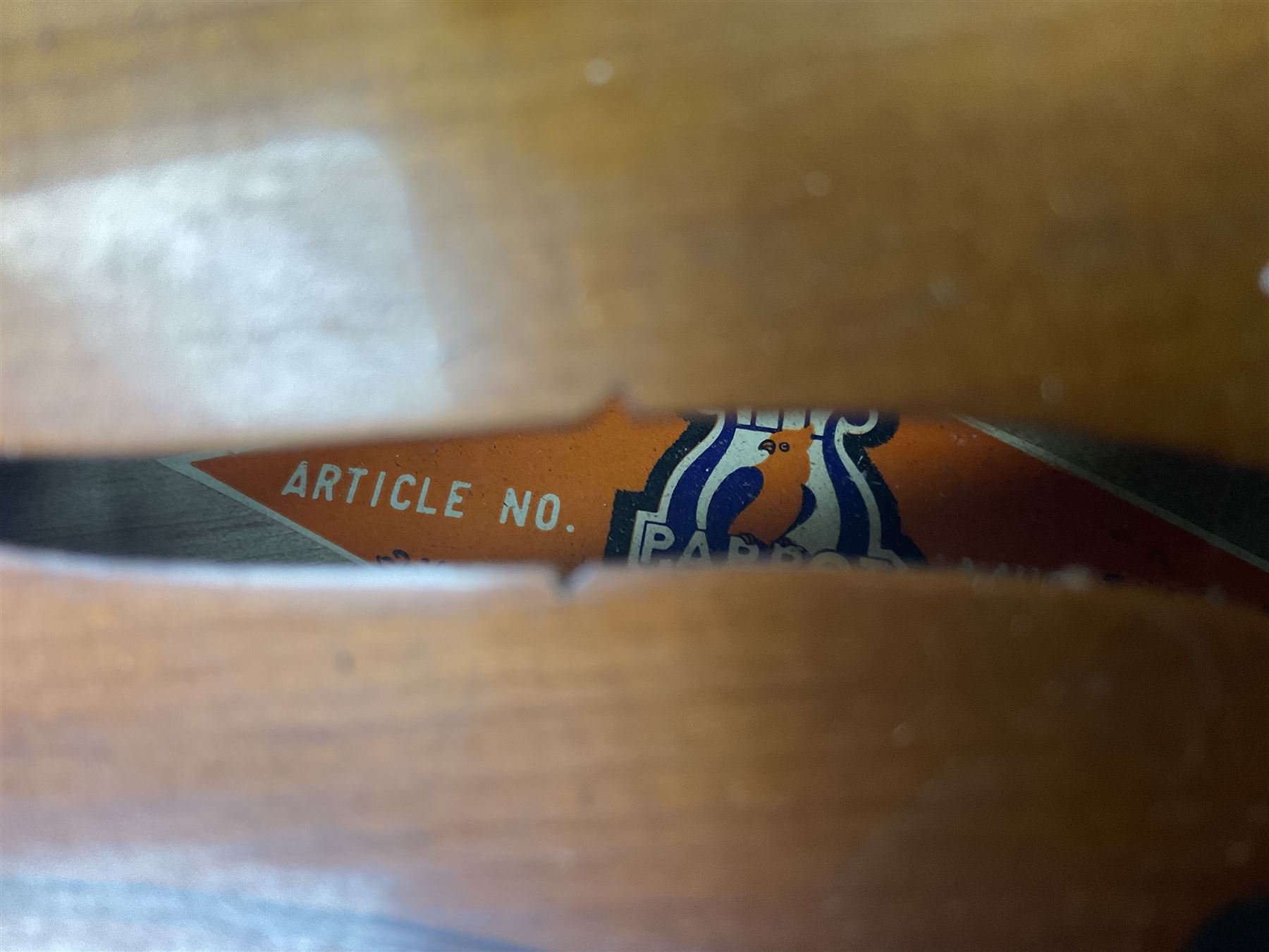 Chinese Parrot violin with 35.5cm two-piece back; L59.5cm in carrying case; and early 20th century German violin for restoration; bears label 'Antonius Stradivarius Faciebat Anno 1730'; cased with bow (2)