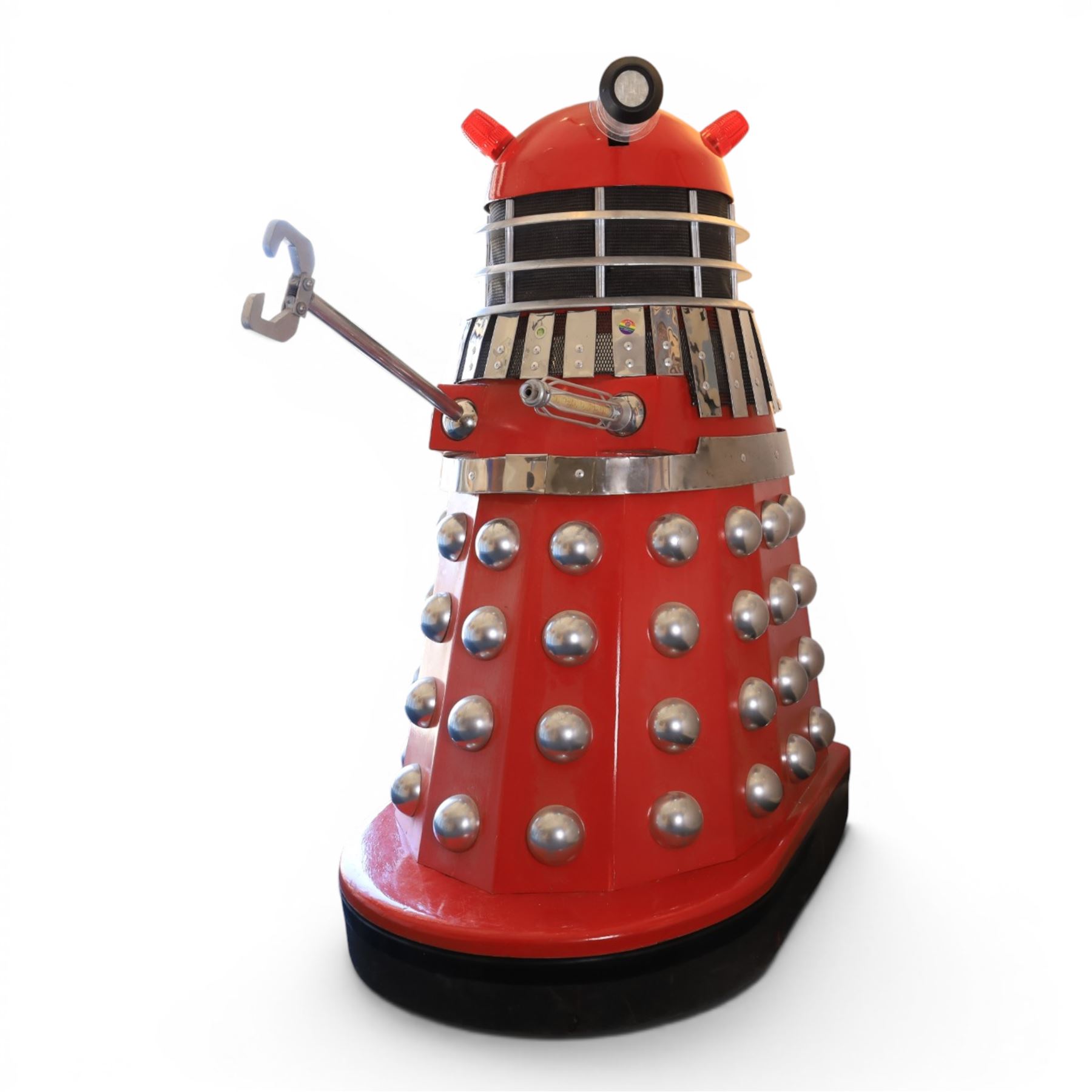 Doctor Who - full scale sit-in driveable replica Dalek, self-powered  with wooden and aluminium chassis, voice changer mic and sound system, a replica of the Saucer Commander from the 1966 film Daleks' Invasion Earth 2150 A.D.