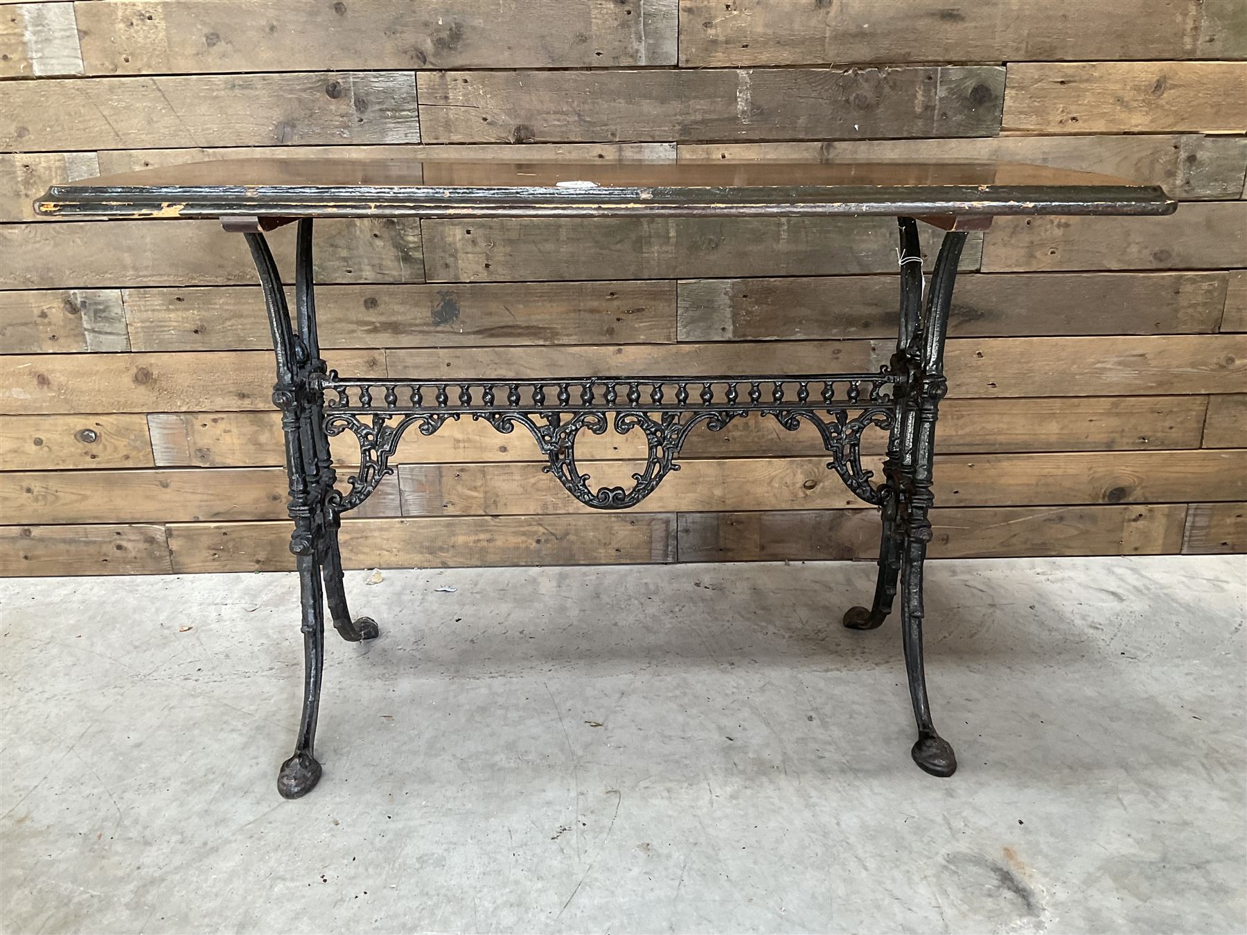 Rectangular cast iron pub table Architectural Reclamation 92149