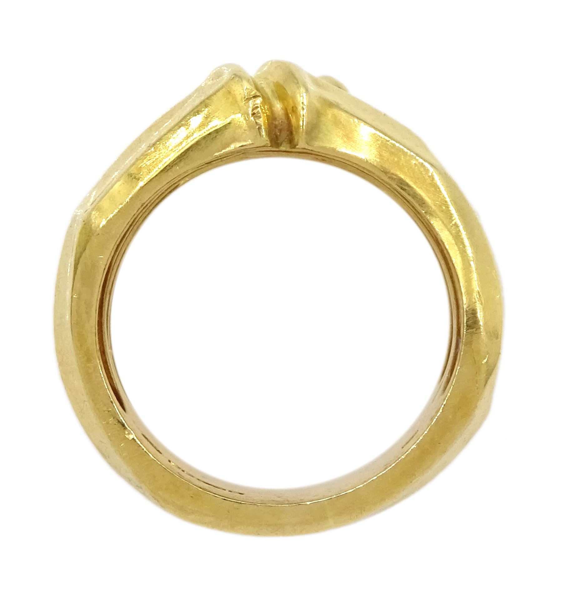 Cartier 18ct gold 'Bamboo' ring, Sheffield 1992, boxed