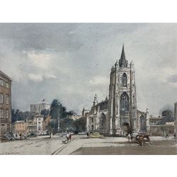 Arthur Edward Davies (British 1893-1988): 'St Peter Mancroft - Norwich', watercolour and ink signed, titled on printed label verso 32cm x 42cm