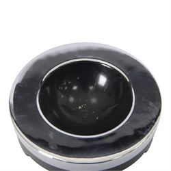 Guzzini - 1970s Italian circular chrome ashtray, designed by Luigi Massoni for Harvey Guzzini, D23cm