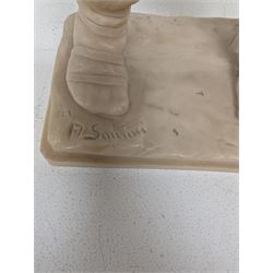 Amilcare Santini (Italian 1910-1975): Viking sculpture in resin, signed