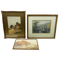 Three early 20th century watercolours, by Frederick Dove Ogilvie (British 1850-1921), Francis E Jamieson (AKA Aubrey Ramus) (British 1895-1950), and J Hardy (3)
