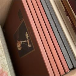 Collection of vinyl LP records in four boxes, mainly classical including The Organs of Bridlington Priory, Fernando Germani Plays Bach, Yehudi Menuhin, etc