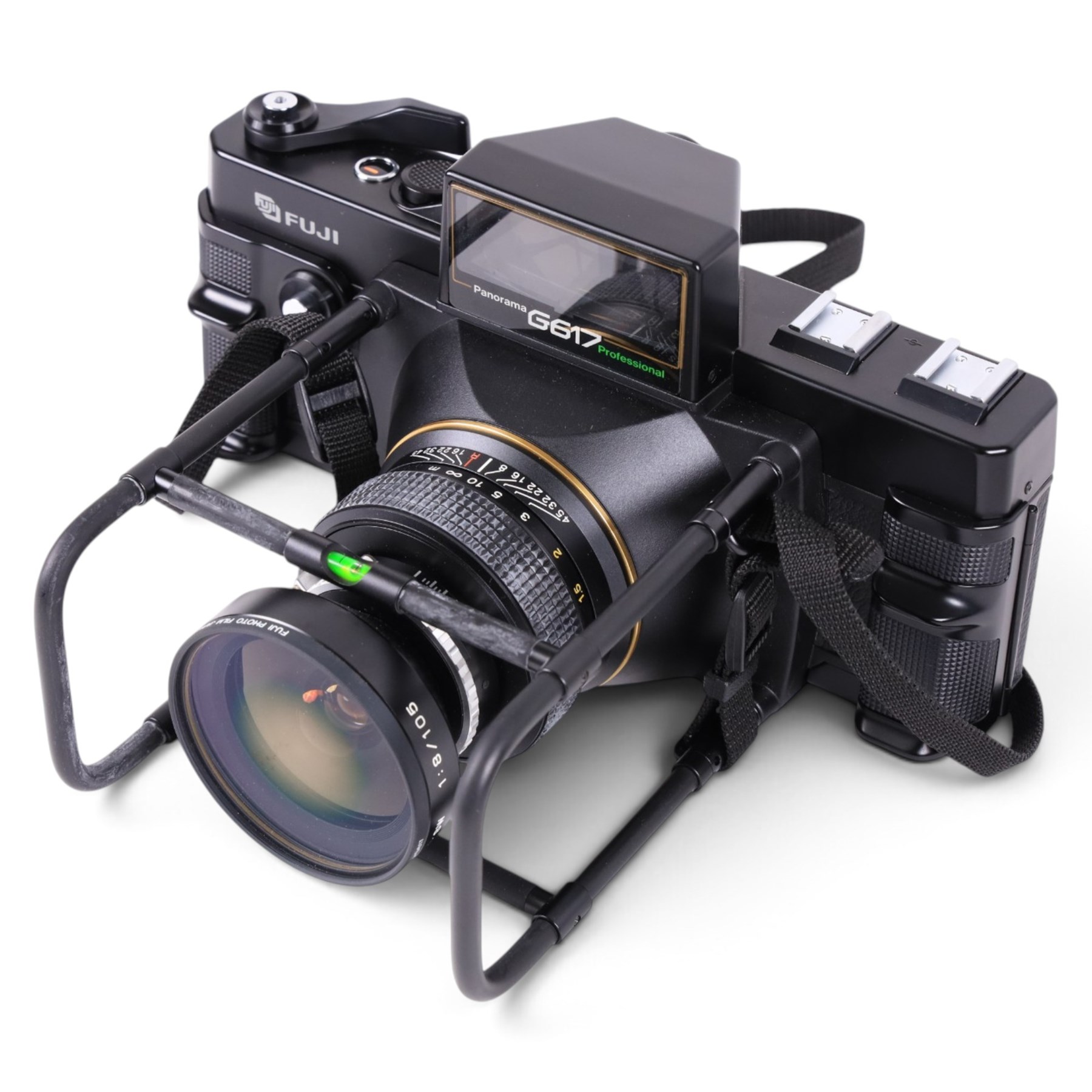 Fuji Panorama G617 Professional medium format camera, serial no. 6111450, with a Fujinon SW 1:8/105 lens, contained within original fitted carry case and cardboard box