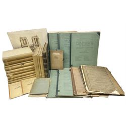 Belcher & Macartney: 'Later Renaissance Architecture in England', london Batsford, in six parts of loose folio form including plates and photographs, Twelve volumes of The Wren Society architectural books, and other architectural books and folios  