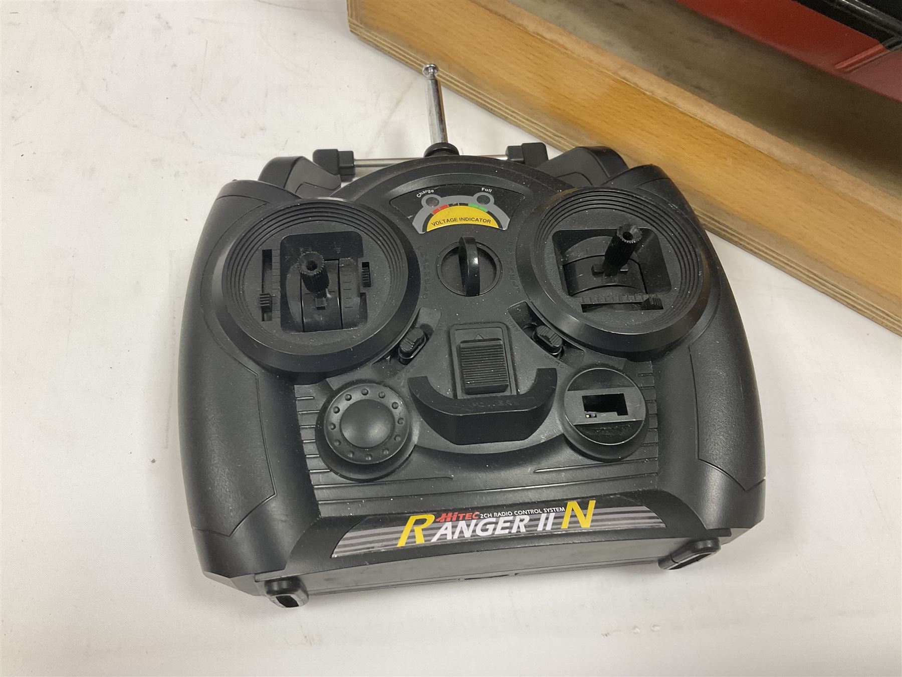 Two remote controlled kit-built plastic model boats - RNLB Sheerness Lifeboat Helen Turnbull L92cm and 'Conserver' Grangemouth L76cm; each on wooden stand; together with three remote control units