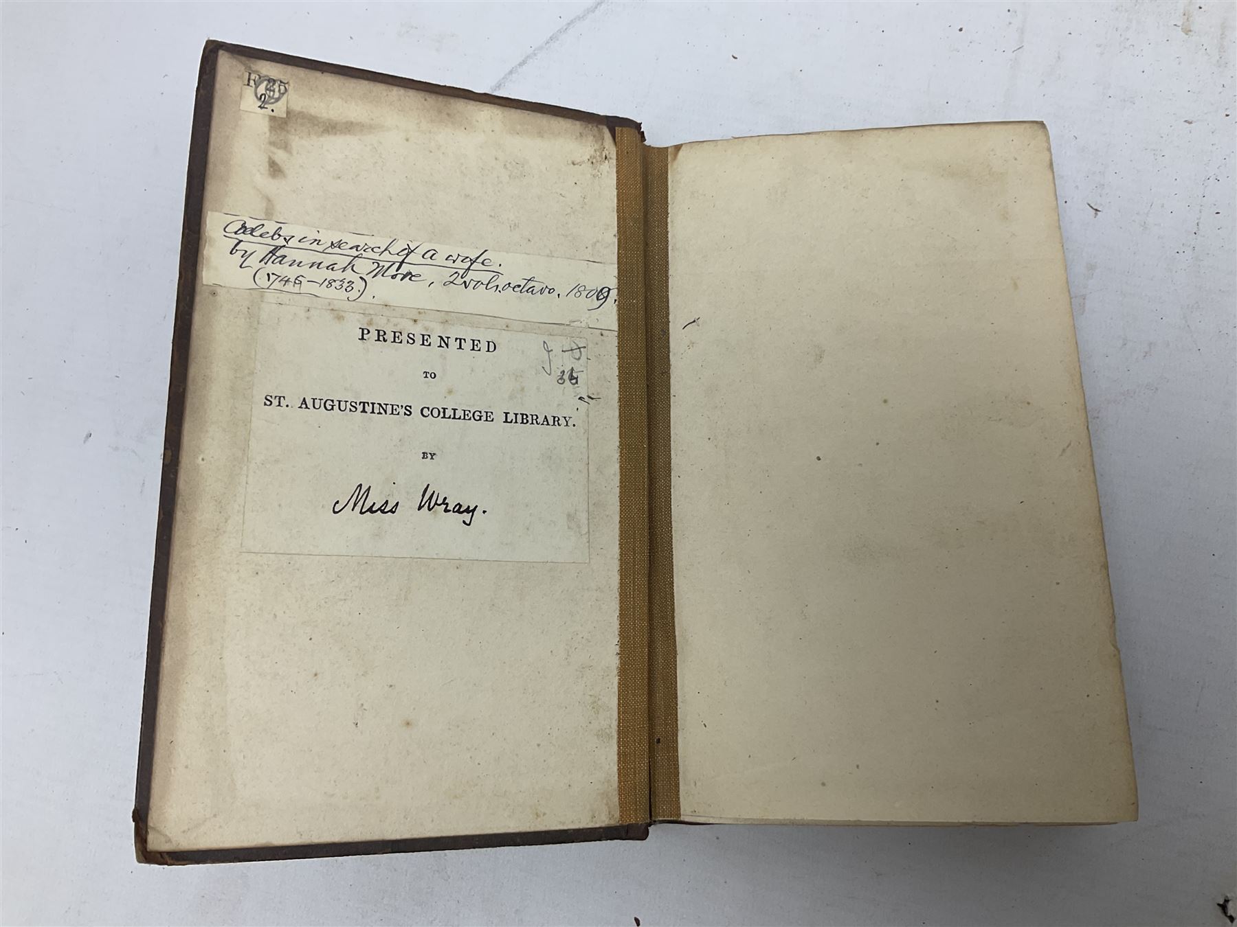  Coelebs; In Search of a Wife, fifth edition in two leather bound volumes London 1809, together with Tome Troisieme; Histoire De Gils Blas De Santillane, two leather bound volumes Paris 1831 and Dramatic Miscellanies one leather bound volume London 